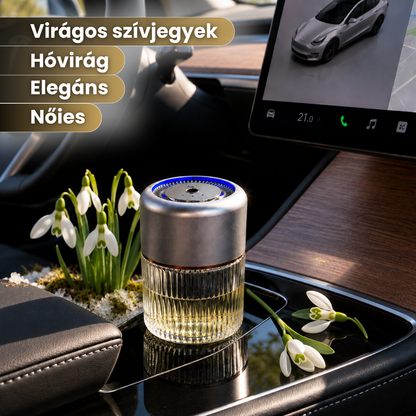 PrimeDrive Monolith prémium férfi autóparfüm és diffúzor kristályüveg testtel.